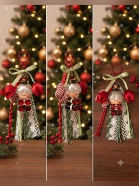 Holiday Pino Jelly Tassel Ornament Keychain - Red & Green Popmart
